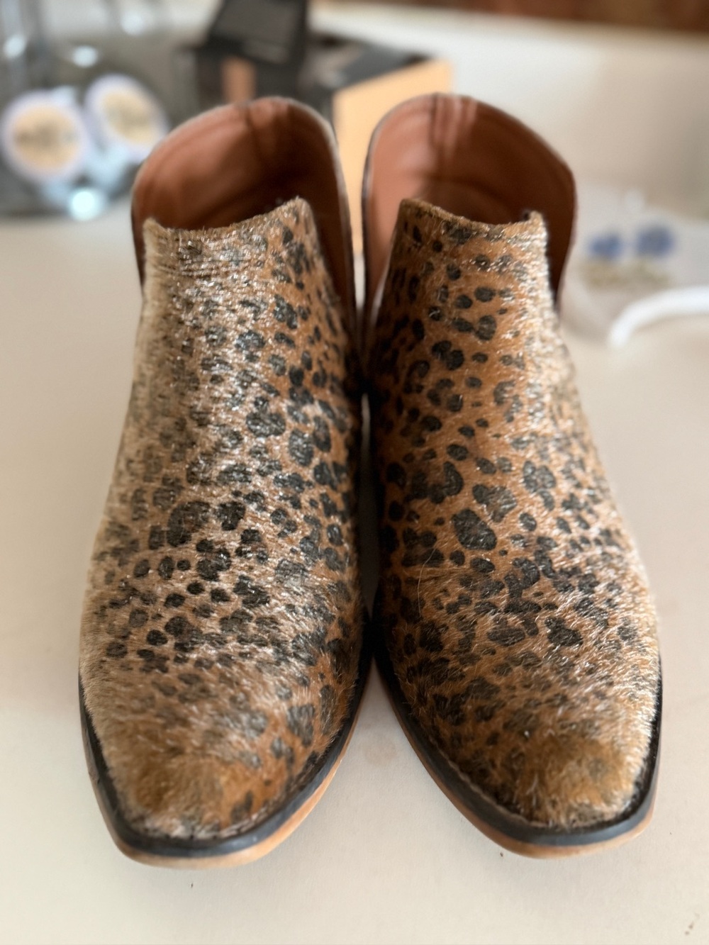 Roper Ava Leopard Snip Toe Booties 👢  Size 8.5